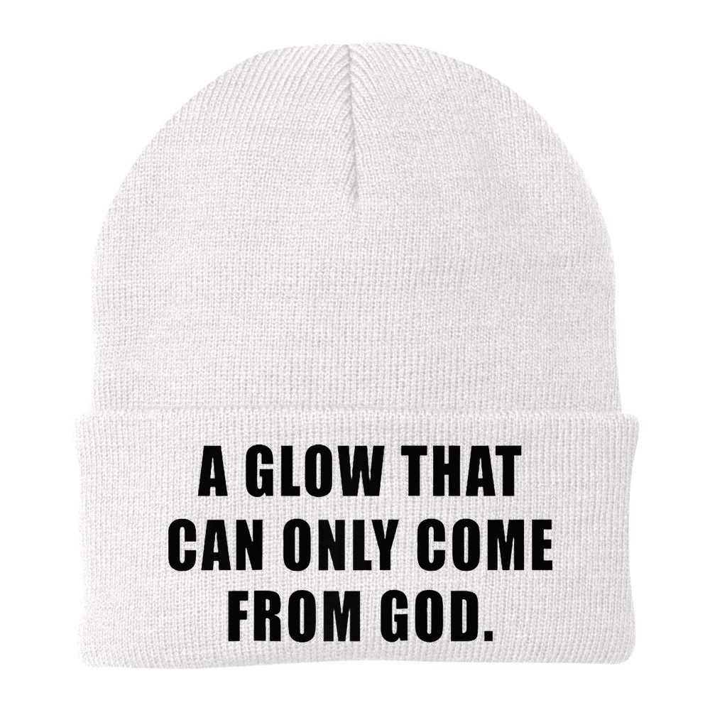 A Glow That Can Only Come From God Christian Beanie