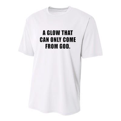 A Glow That Can Only Come From God Christian Youth Performance Sprint T-Shirt