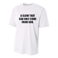 A Glow That Can Only Come From God Christian Youth Performance Sprint T-Shirt