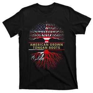 American Grown Tongan Roots America Tonga Tree Flag T-Shirt