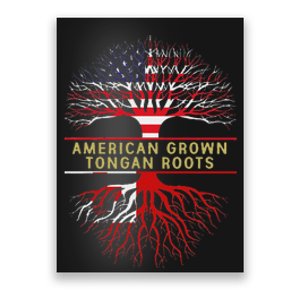 American Grown Tongan Roots America Tonga Tree Flag Poster