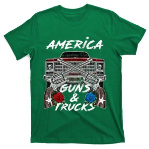 America Guns Trucks Patriot Squarebody Square Body Truck Usa T-Shirt