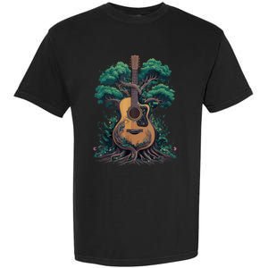 Acoustic Guitar Tree Musician Guitarist Garment-Dyed Heavyweight T-Shirt