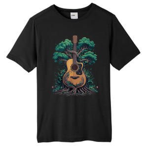 Acoustic Guitar Tree Musician Guitarist Tall Fusion ChromaSoft Performance T-Shirt