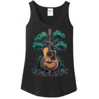 Acoustic Guitar Tree Musician Guitarist Ladies Essential Tank