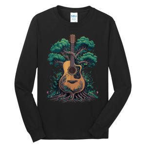 Acoustic Guitar Tree Musician Guitarist Tall Long Sleeve T-Shirt