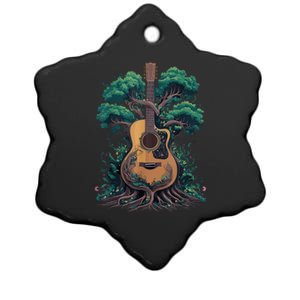 Acoustic Guitar Tree Musician Guitarist Ceramic Star Ornament