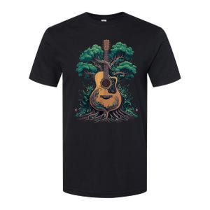 Acoustic Guitar Tree Musician Guitarist Softstyle CVC T-Shirt