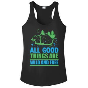 All Good Things Are Wild And Free Ladies PosiCharge Competitor Racerback Tank