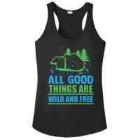 All Good Things Are Wild And Free Ladies PosiCharge Competitor Racerback Tank