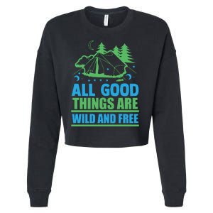 All Good Things Are Wild And Free Cropped Pullover Crew