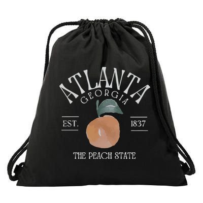 Atlanta Georgia The Peach State Drawstring Bag