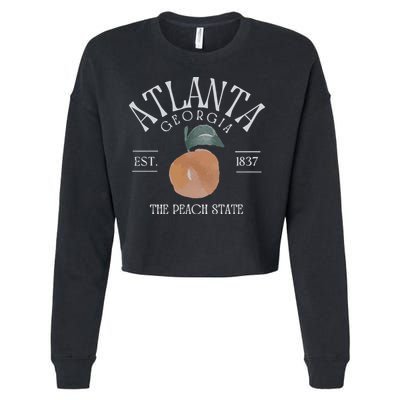 Atlanta Georgia The Peach State Cropped Pullover Crew