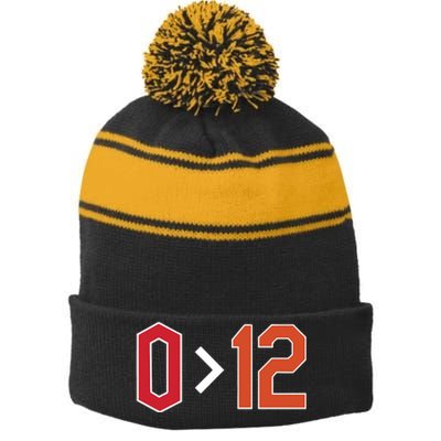 Ag Greater Than 12 Stripe Pom Pom Beanie