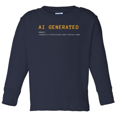 AI Generated Tee Premium Toddler Long Sleeve Shirt