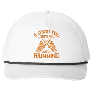 A Good Tug Gets My Motor Running Chainsaw Wood Lovers Snapback Five-Panel Rope Hat