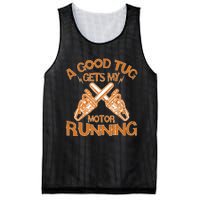 A Good Tug Gets My Motor Running Chainsaw Wood Lovers Mesh Reversible Basketball Jersey Tank