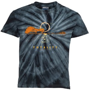 America Guitar Totality 04 08 24 Total Solar Eclipse 2024 Kids Tie-Dye T-Shirt