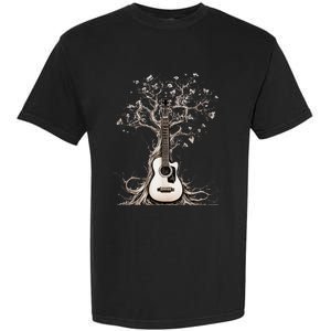 Acoustic Guitar Tree Of Life Nature Of Music Guitarist Garment-Dyed Heavyweight T-Shirt