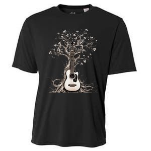 Acoustic Guitar Tree Of Life Nature Of Music Guitarist Cooling Performance Crew T-Shirt