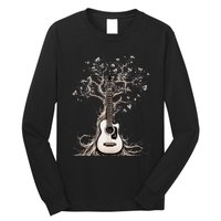 Acoustic Guitar Tree Of Life Nature Of Music Guitarist Long Sleeve Shirt