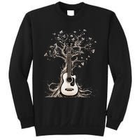 Acoustic Guitar Tree Of Life Nature Of Music Guitarist Sweatshirt