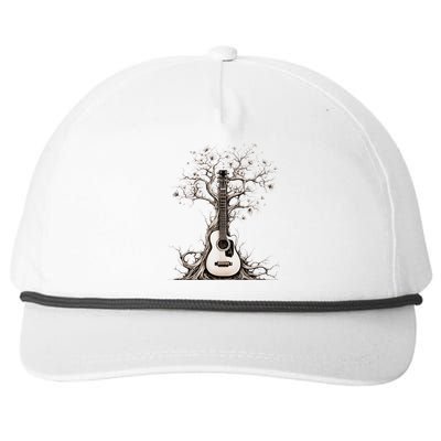 Acoustic Guitar Tree Of Life Nature Of Music Guitarist Snapback Five-Panel Rope Hat