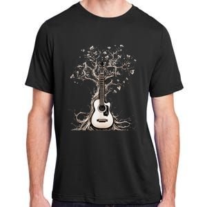 Acoustic Guitar Tree Of Life Nature Of Music Guitarist Adult ChromaSoft Performance T-Shirt