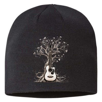 Acoustic Guitar Tree Of Life Nature Of Music Guitarist Sustainable Beanie