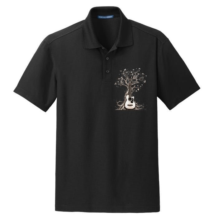 Acoustic Guitar Tree Of Life Nature Of Music Guitarist Dry Zone Grid Polo