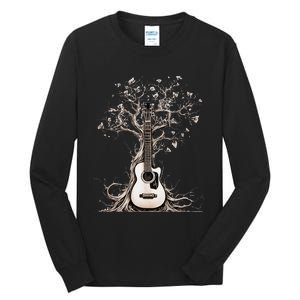 Acoustic Guitar Tree Of Life Nature Of Music Guitarist Tall Long Sleeve T-Shirt