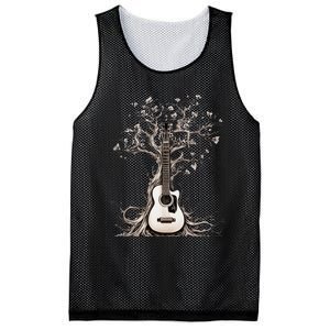 Acoustic Guitar Tree Of Life Nature Of Music Guitarist Mesh Reversible Basketball Jersey Tank