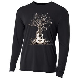 Acoustic Guitar Tree Of Life Nature Of Music Guitarist Cooling Performance Long Sleeve Crew