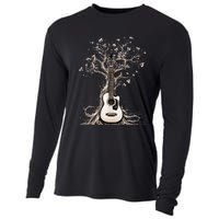 Acoustic Guitar Tree Of Life Nature Of Music Guitarist Cooling Performance Long Sleeve Crew