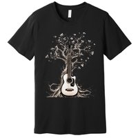 Acoustic Guitar Tree Of Life Nature Of Music Guitarist Premium T-Shirt