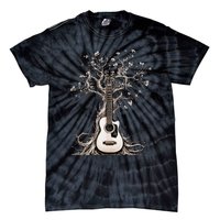 Acoustic Guitar Tree Of Life Nature Of Music Guitarist Tie-Dye T-Shirt