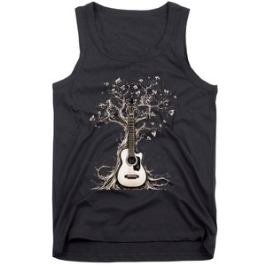 Acoustic Guitar Tree Of Life Nature Of Music Guitarist Tank Top