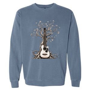 Acoustic Guitar Tree Of Life Nature Of Music Guitarist Garment-Dyed Sweatshirt