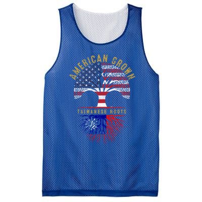 American Grown Taiwanese Roots Tree Flag Family Heritage Gift Mesh Reversible Basketball Jersey Tank