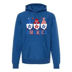 America Gnomes Usa American Flag 4th Of July Patriotic Gnome Great Gift Premium Hoodie