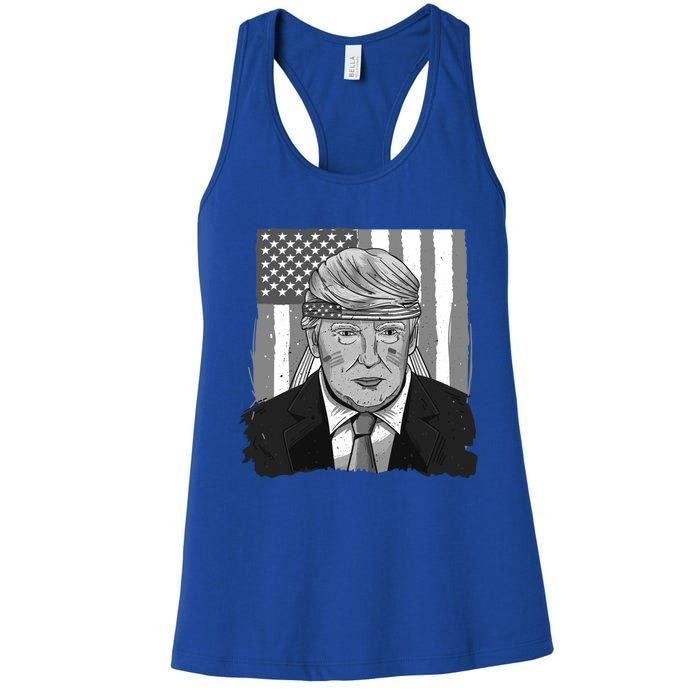 America Gift Usa Flag Trump 2020 Graphic Women's Racerback Tank