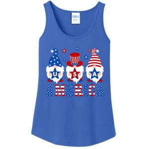 America Gnomes Usa American Flag 4th Of July Patriotic Gnome Gift Ladies Essential Tank