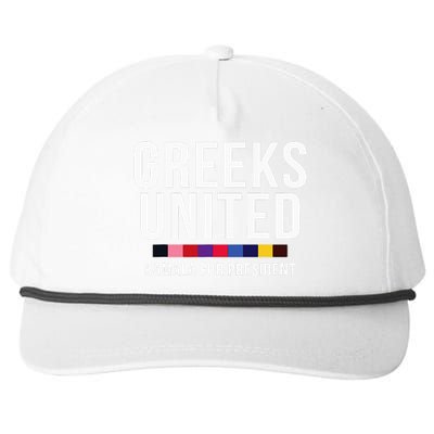 A Greeks United President Election Vote For Kamala Harris Snapback Five-Panel Rope Hat