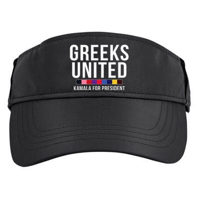 A Greeks United President Election Vote For Kamala Harris Adult Drive Performance Visor