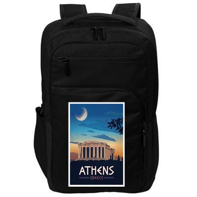 Athens Greece Vintage Travel Poster Impact Tech Backpack