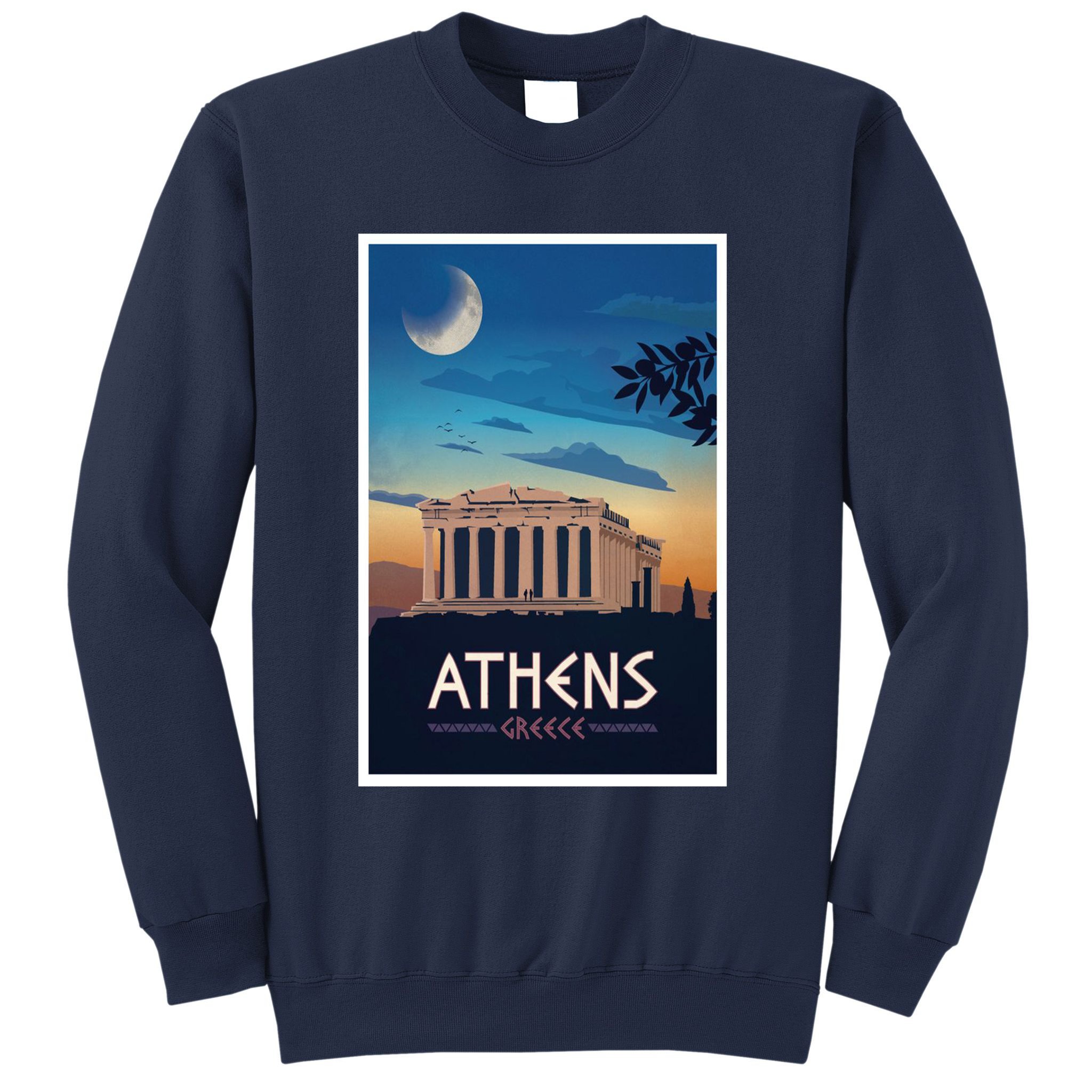 Athens Greece Vintage Travel Poster Sweatshirt