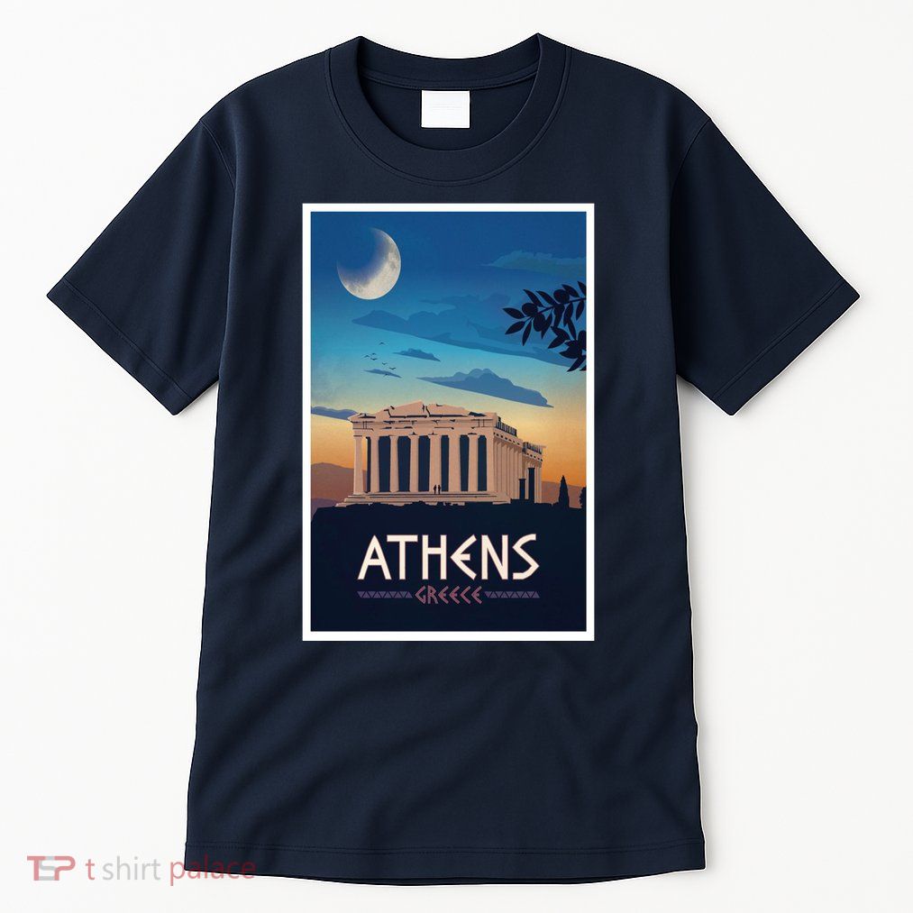 Athens Greece Vintage Travel Poster Tall T-Shirt