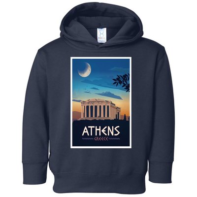 Athens Greece Vintage Travel Poster Toddler Hoodie