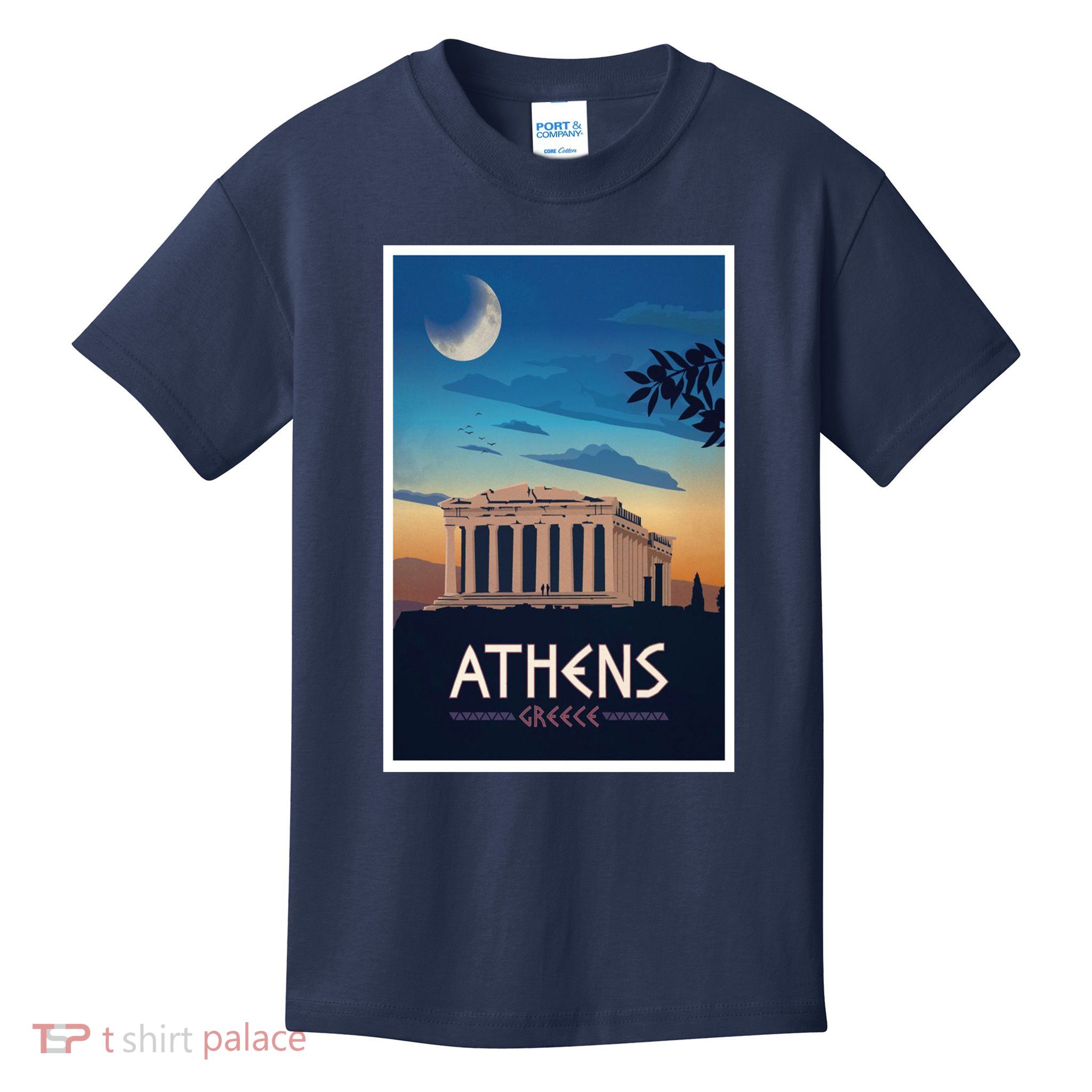 Athens Greece Vintage Travel Poster Kids T-Shirt