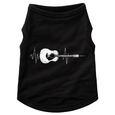 Acoustic Guitar Vintage Heartbeat Gift for Musicians Doggie Tank